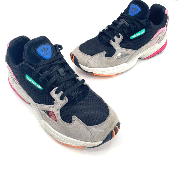 adidas Shoes - Adidas Falcon Women's Mixed-Media Sneaker Retro Size 8  Light Granite
